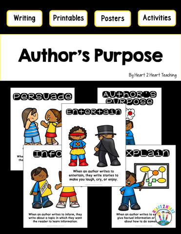 Classroom Freebies Too: Author's Purpose Posters