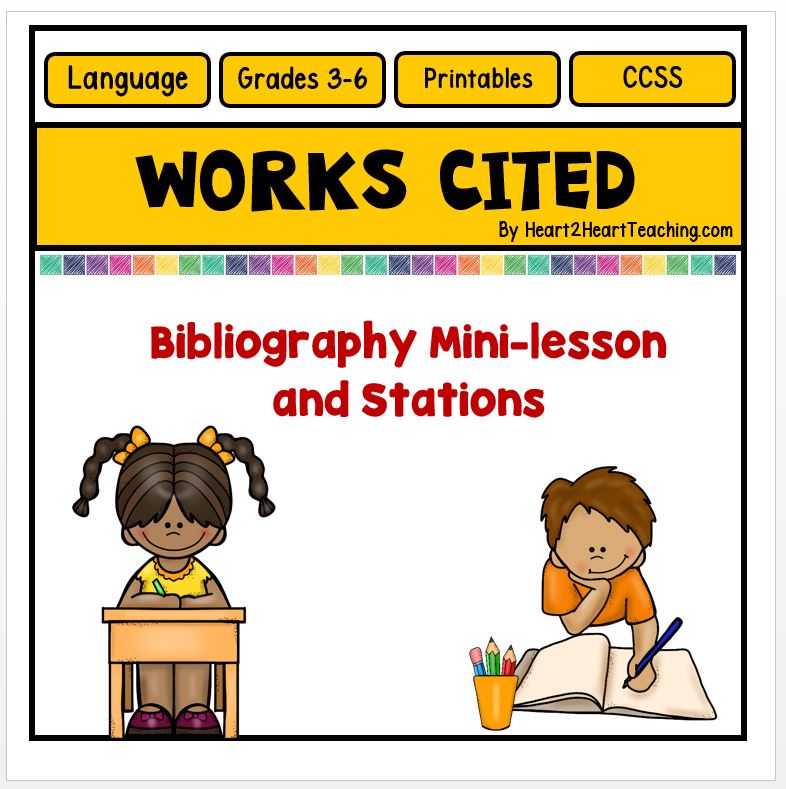 Works Cited Activities- Mini-lessons and Station Work
