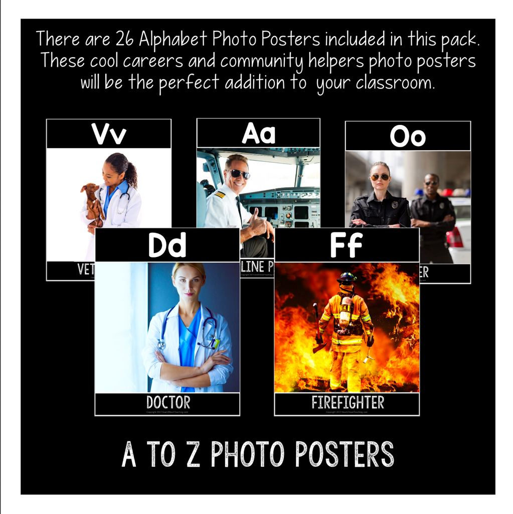 Alphabet Posters: Community Helpers (A to Z)
