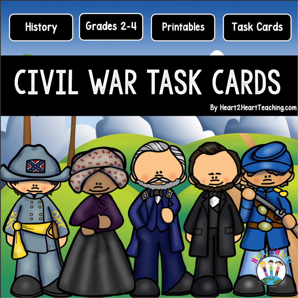 American Civil War Task Cards and Vocabulary Cards