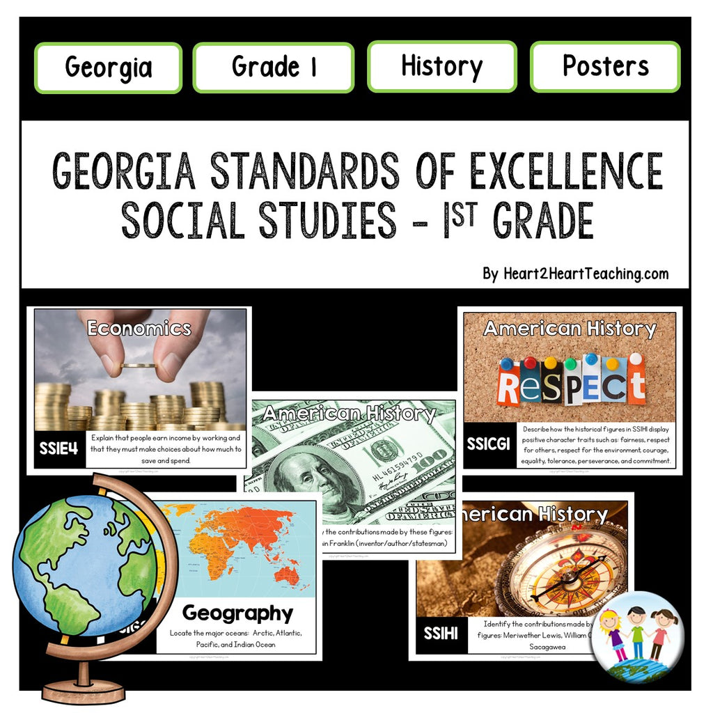 Georgia Standards of Excellence 1st Grade Social Studies Posters