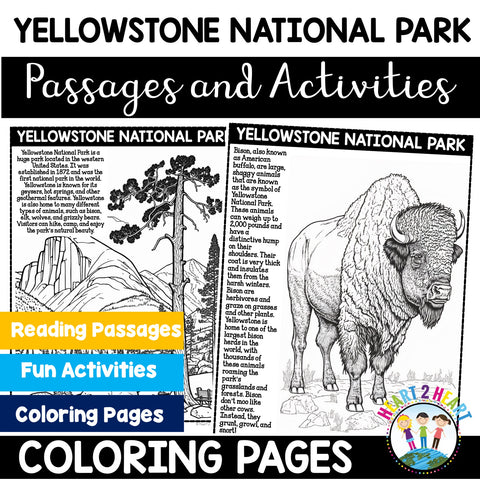 Yellowstone National Park Coloring Pages – Heart 2 Heart Teaching