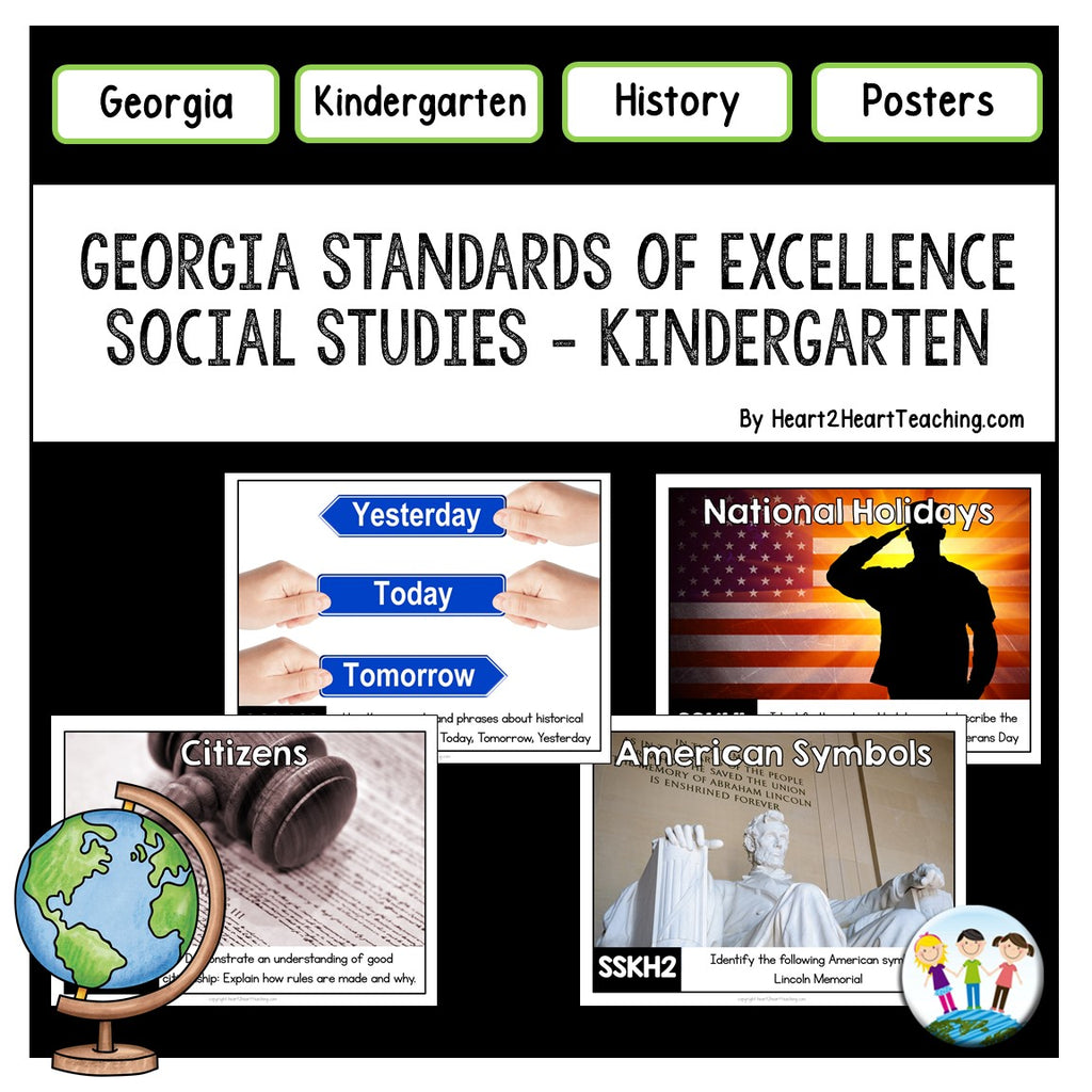 Georgia Standards of Excellence Kindergarten Social Studies Posters