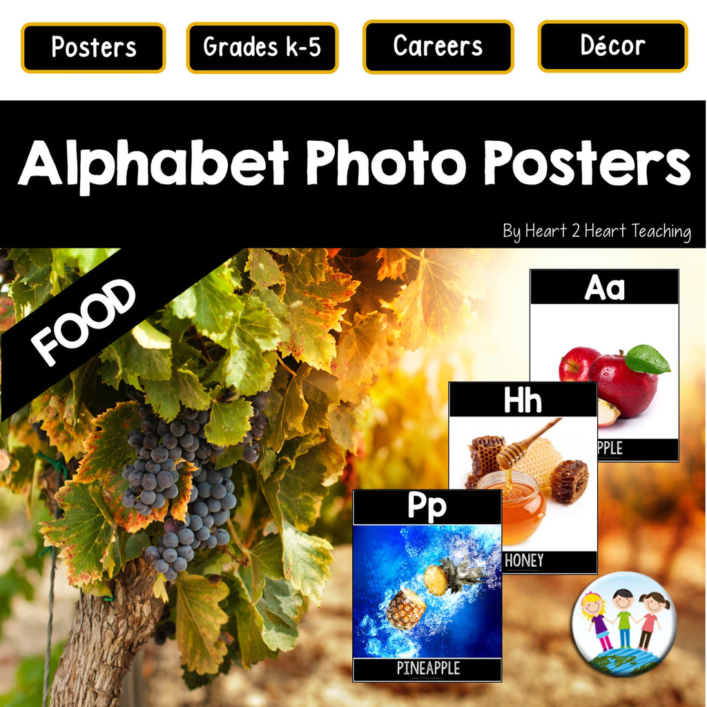 Alphabet Posters: Healthy Foods (A to Z)