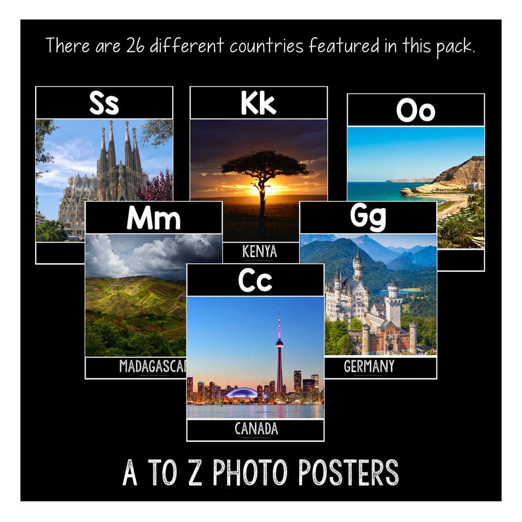 Alphabet Posters: Around the World (A to Z)