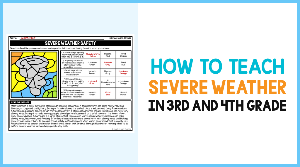 How to Teach Severe Weather to 3rd and 4th Graders