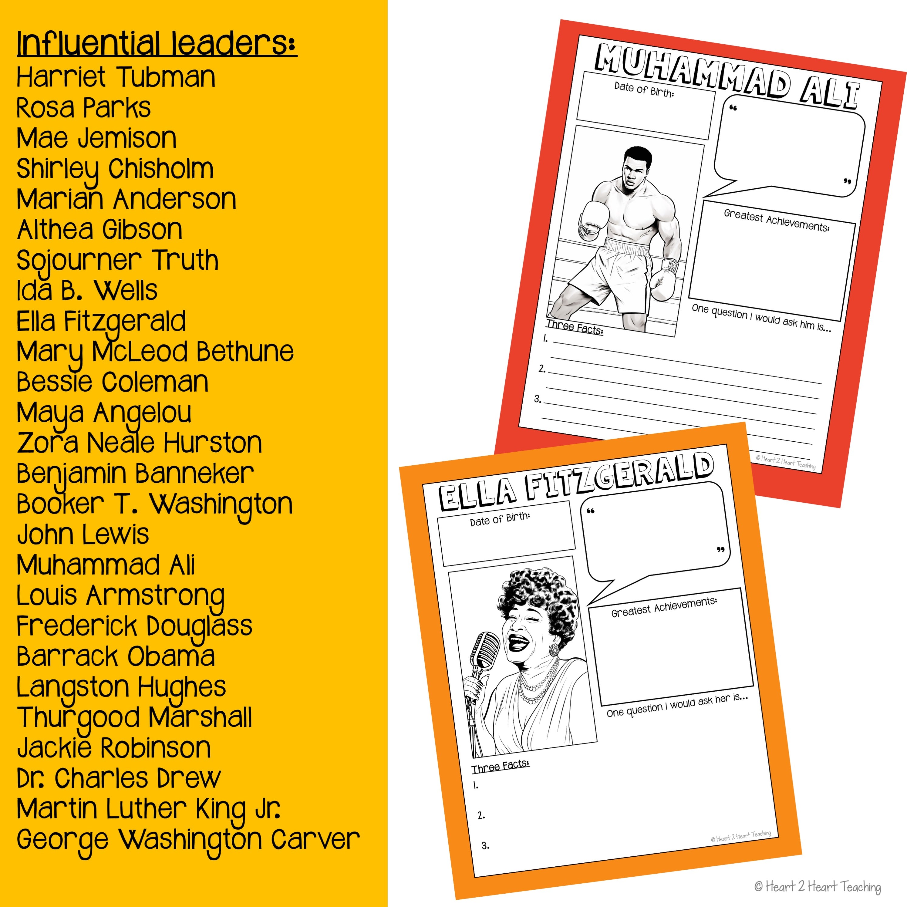 Black History Month Research Poster Project – Heart 2 Heart Teaching