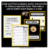 Bat vocabulary posters for echolocation and nocturnal with a cause and effect worksheet