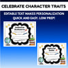 Awesome Bookworm and Superstar Speller character trait certificates with editable text