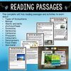 Reading passages on types of ecosystems, biotic and abiotic, photosynthesis and why the sun is the secret