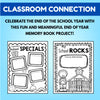 Favorite School Specials and My School Rocks memory book pages for end of year reflection