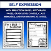 Memory book reflection and self expression pages including autograph pages and grade level covers