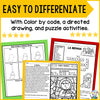 How to draw La Befana's broom directed drawing, crossword puzzle and color by code page