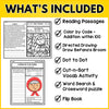 La Befana reading passage, color by code addition within 100, directed drawing and dot to dot activities