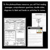 Photosynthesis doodle notes page with vocabulary matching, a quick quiz and a draw it box