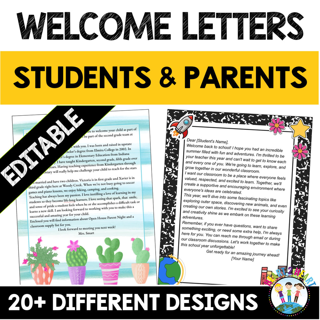 Welcome Back to School Letters for Students and Parents editable template