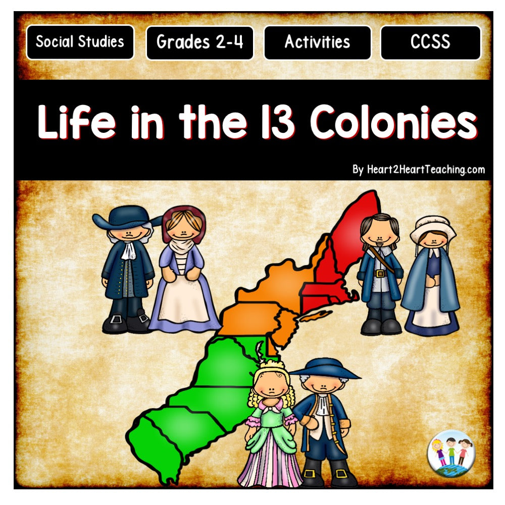 13 Colonies Unit with Leveled Passages, Activities, Flip Book & Test ...