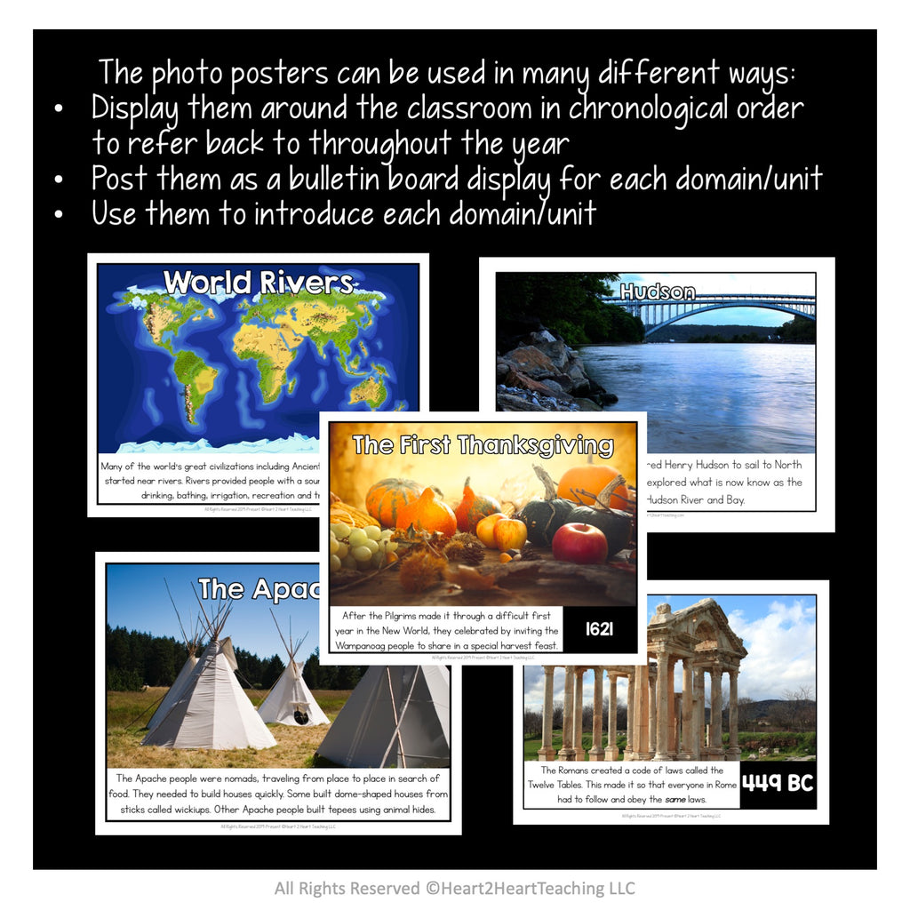 Core Knowledge 3rd Grade Social Studies Timeline Posters & Activity Pack