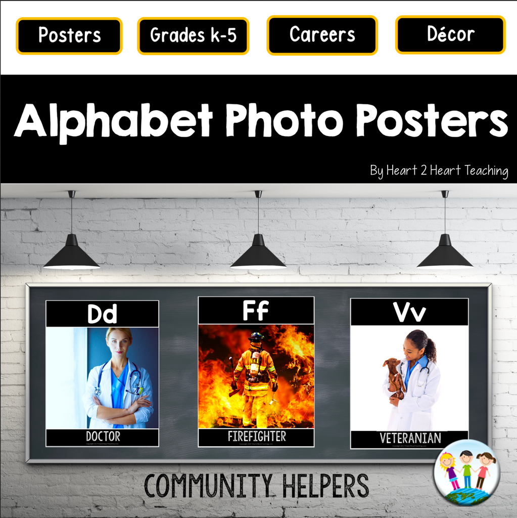 Alphabet Posters: Community Helpers (A to Z)