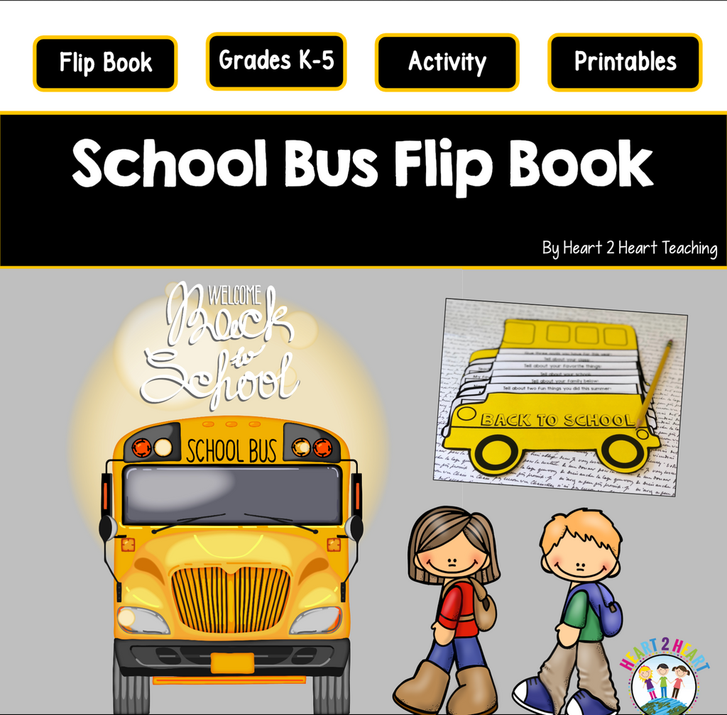 Back to School Activities: Create a School Bus Flip Book