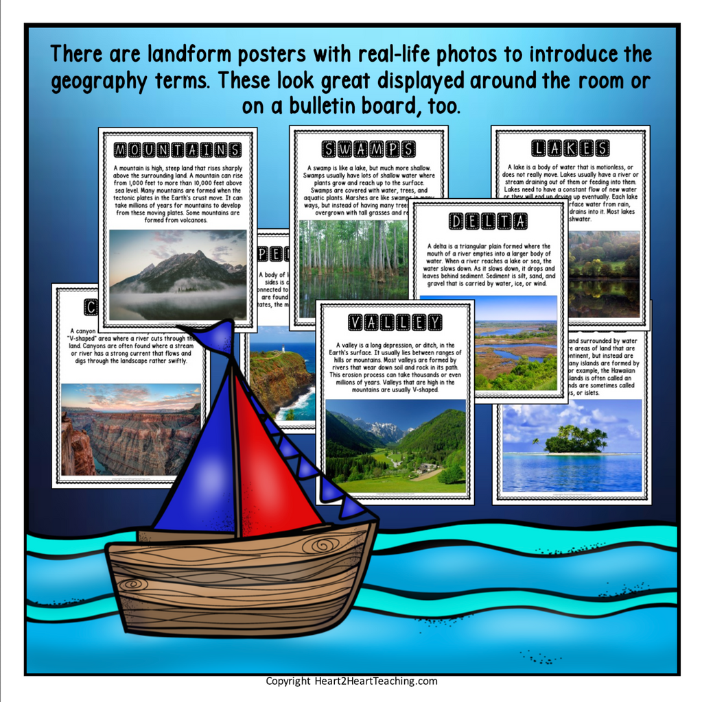 Major Landforms and Geography Activities for Kids