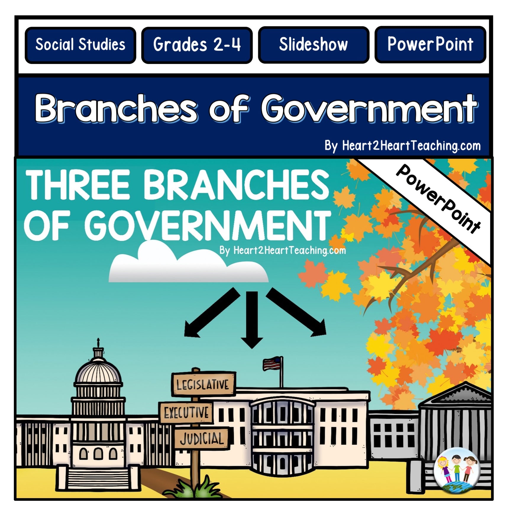 Three Branches of Government PowerPoint – Heart 2 Heart Teaching