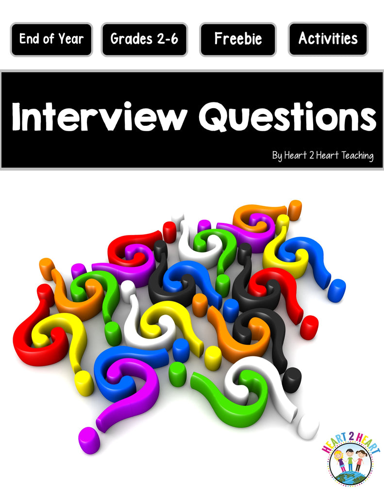End of the Year Interview Questions Freebie