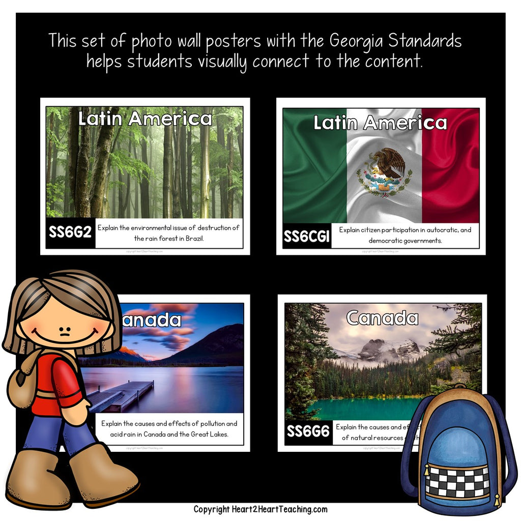 Georgia Standards of Excellence 6th Grade Social Studies Posters
