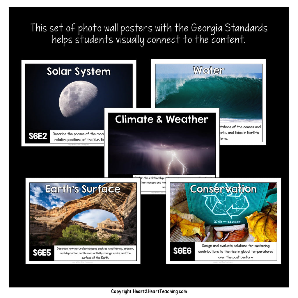 Georgia Standards of Excellence 6th Grade Science Posters