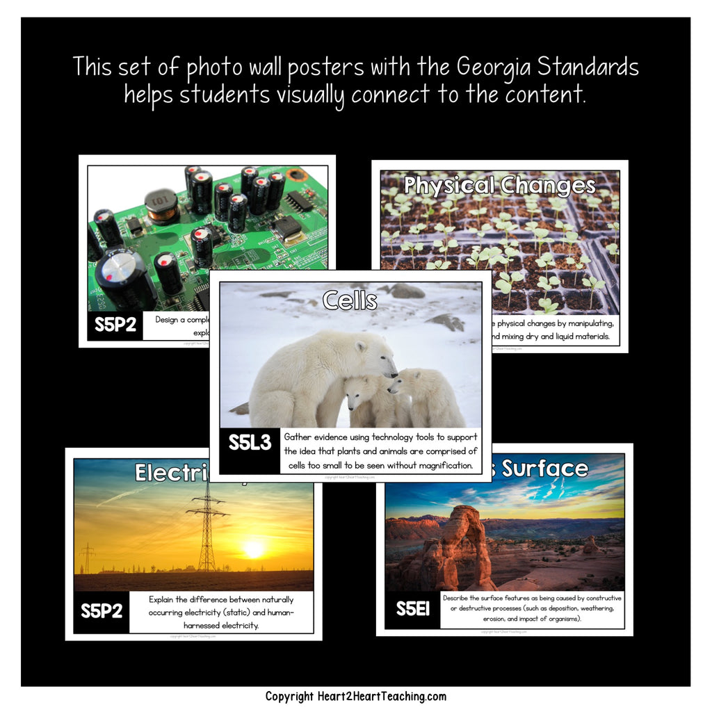 Georgia Standards of Excellence 5th Grade Science Posters