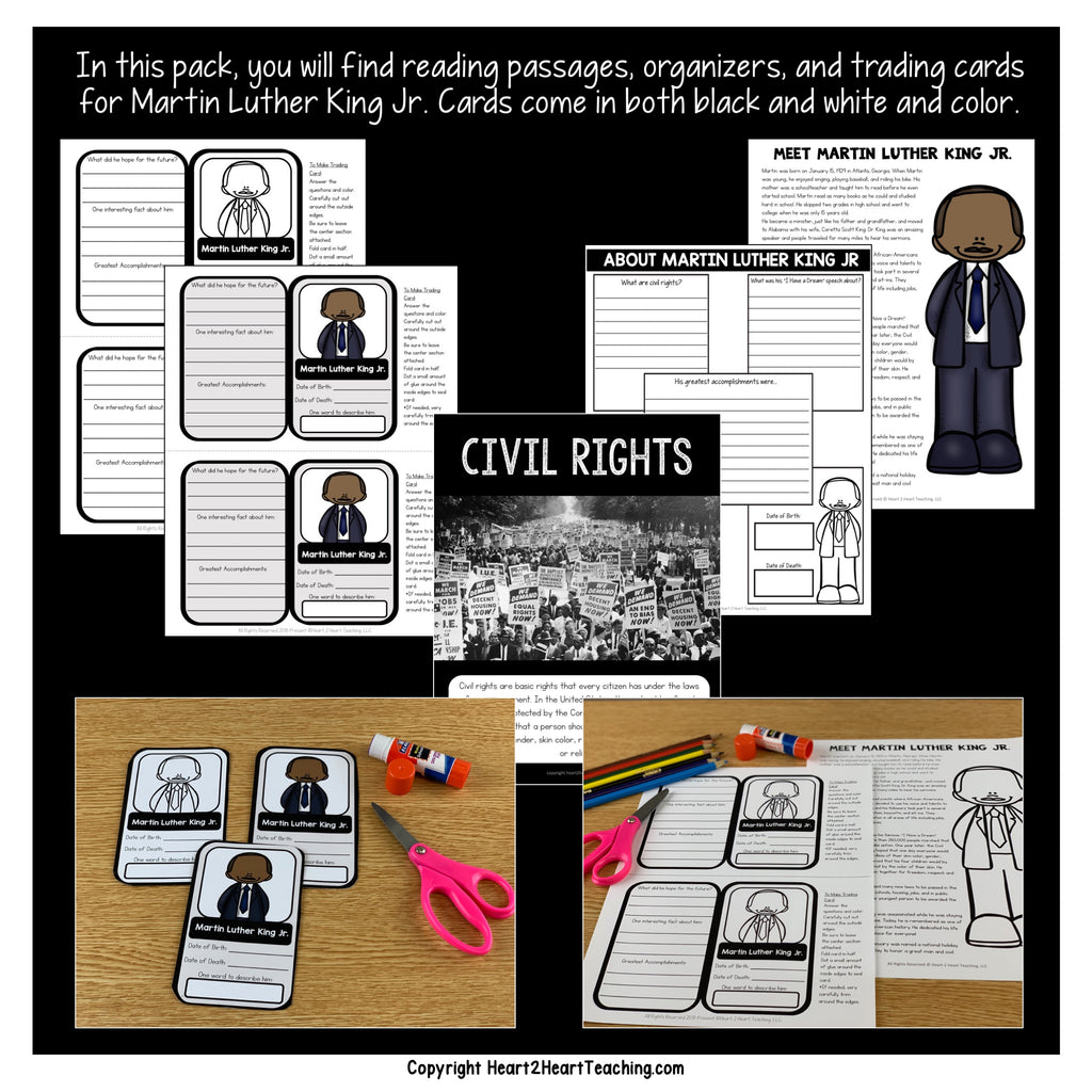 Martin Luther King Day Activities: Create a Trading Card