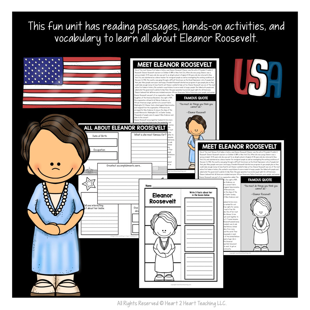 The Life Story of Eleanor Roosevelt Activity Pack