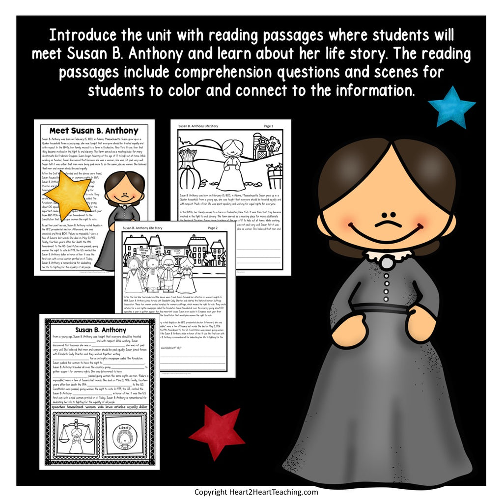 The Life Story of Susan B. Anthony Activity Pack