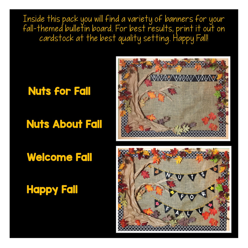 Nuts for Fall Bulletin Board Kit Freebie