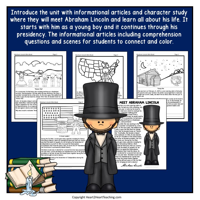The Life Story of President Abraham Lincoln Activity Pack