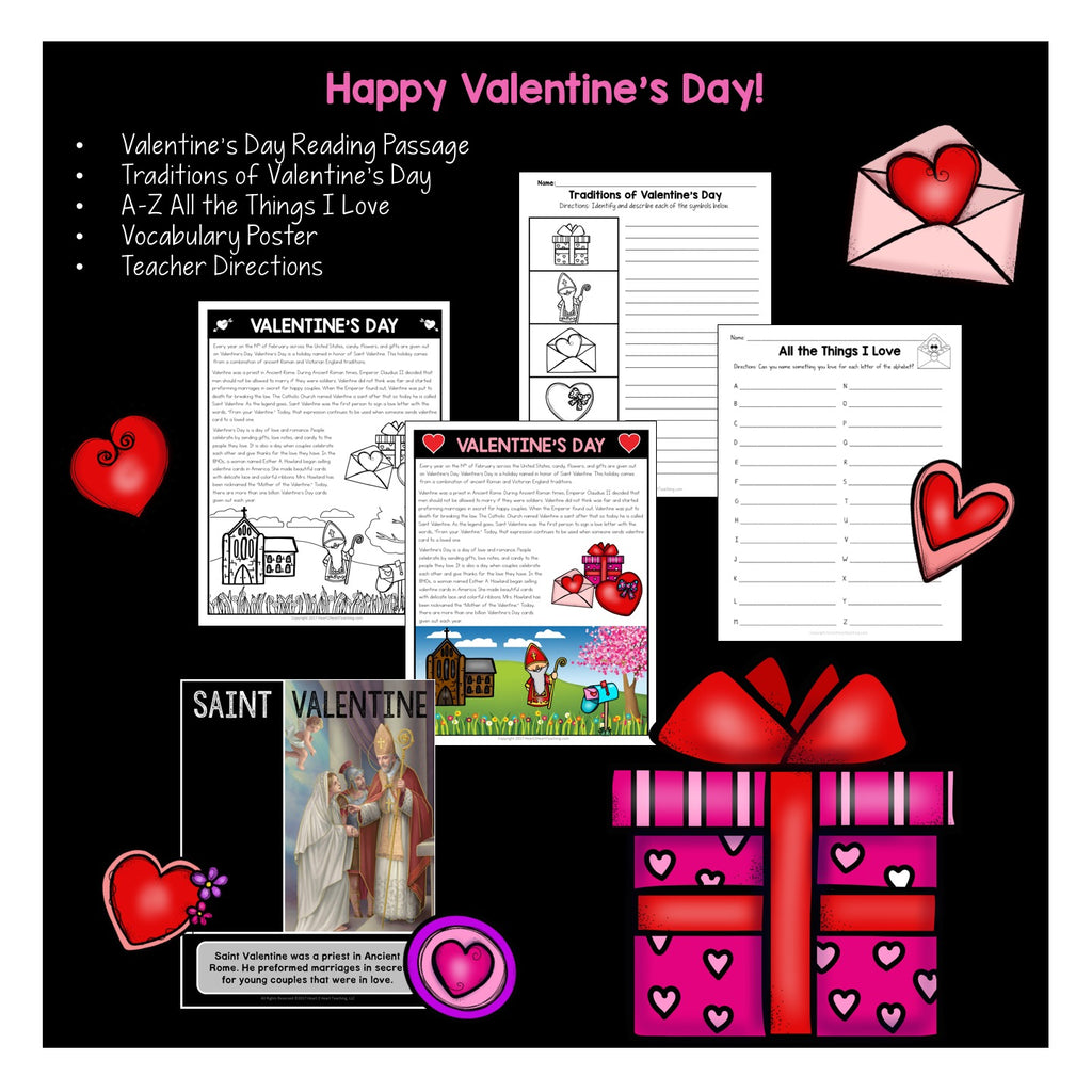 History and Tradition of Valentine's Day Activity Freebie
