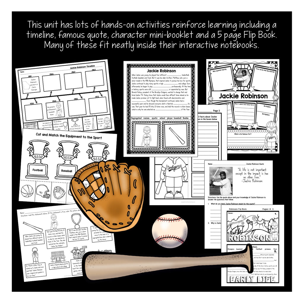 The Life Story of Jackie Robinson Activity Pack