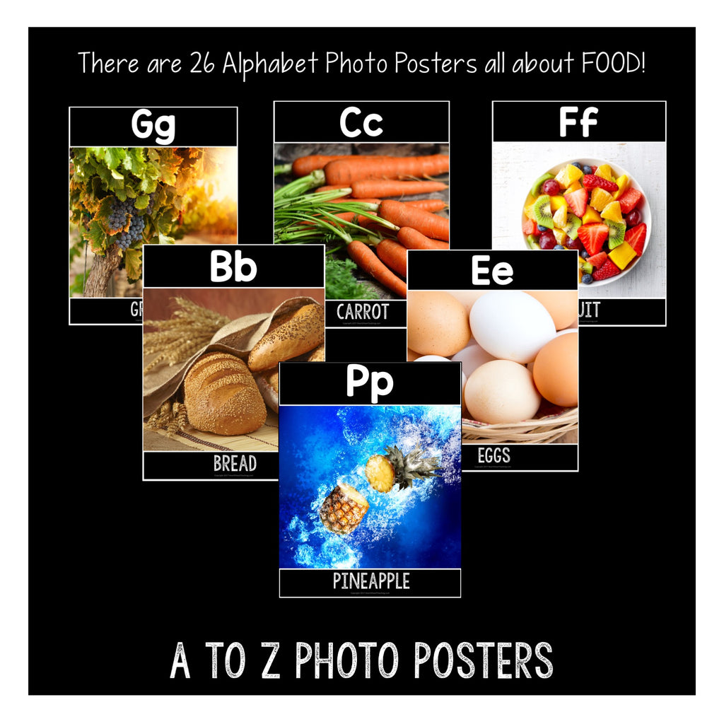 Alphabet Posters: Healthy Foods (A to Z)