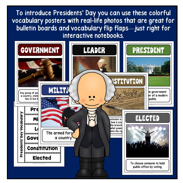 Presidents Day Activities Pack with Abraham Lincoln & George Washington