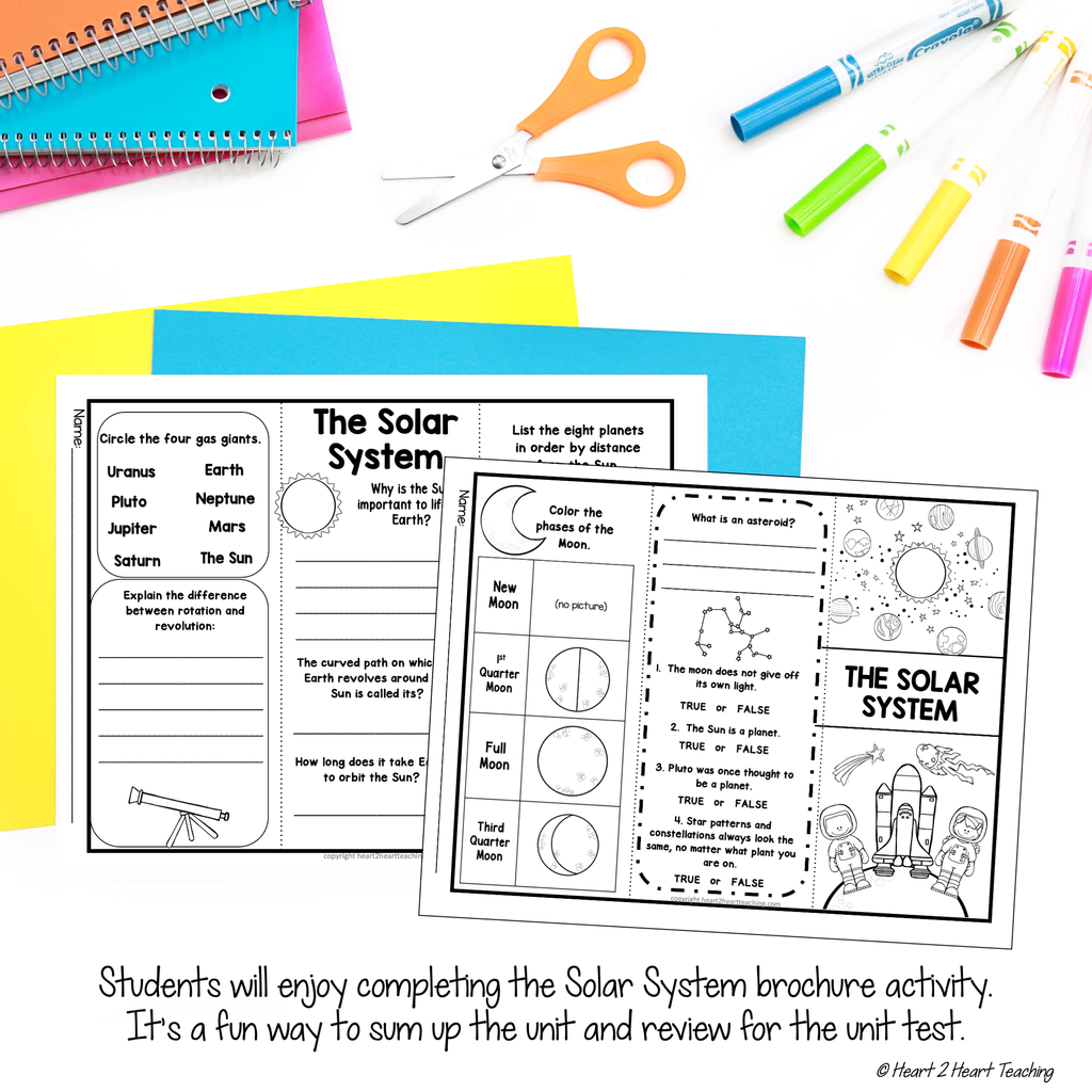 Let's Explore Our Solar System Activity Pack – Heart 2 Heart Teaching