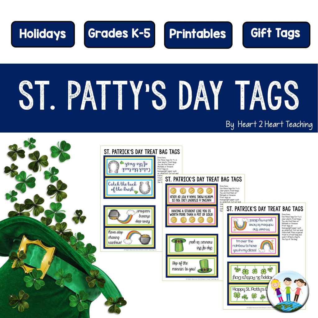 St. Patrick's Day Treat Bag Tags and Toppers
