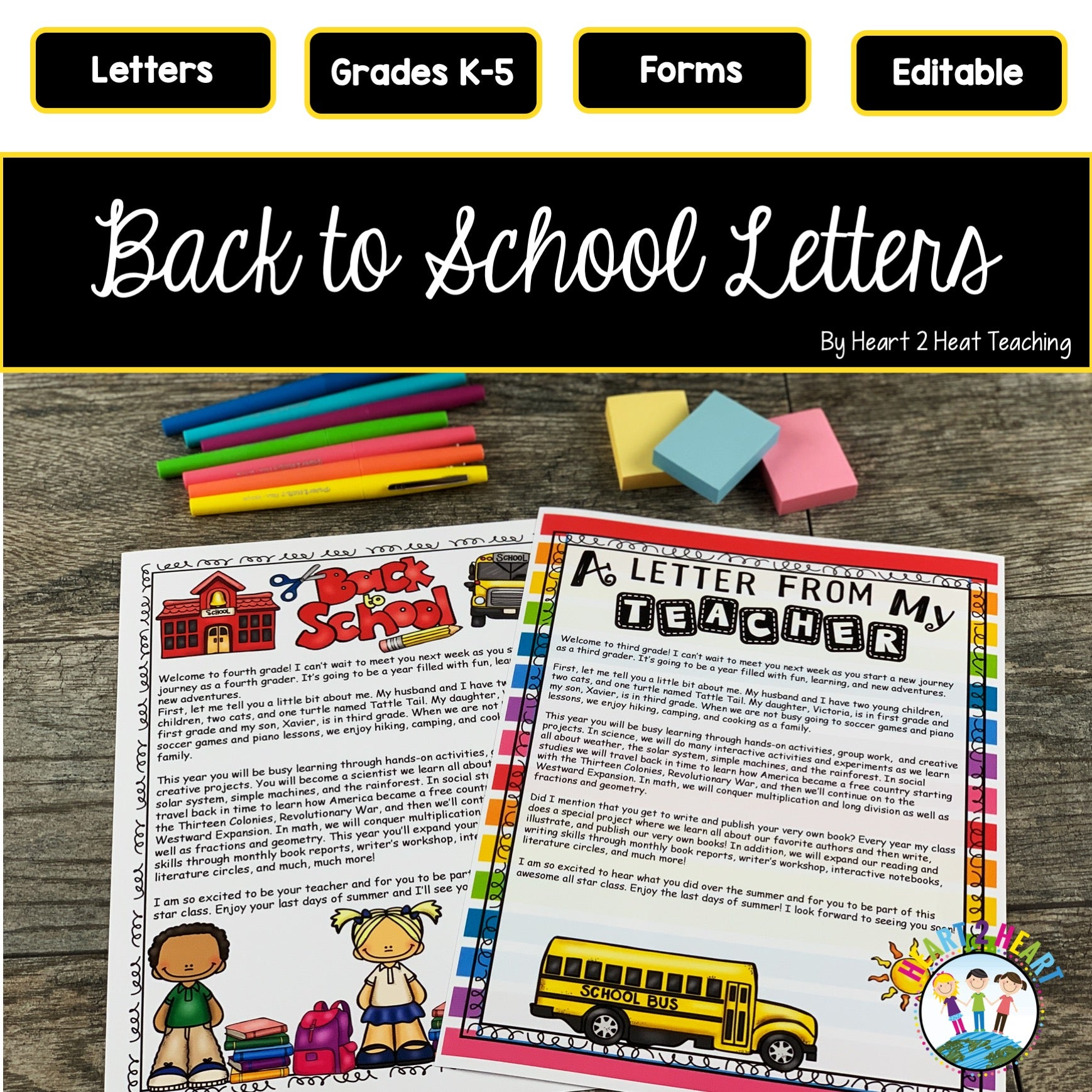 Welcome Back to School Letters