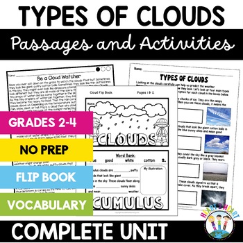 Types of Clouds Activities 2nd 3rd 4th Grade Weather Activities & Worksheets