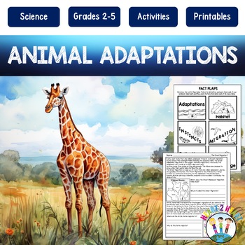 Animal Adaptions Unit with Giraffes, Camels, Dolphins, Gorillas & Jane Goodall