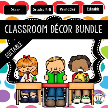 Rainbow Polka Dotted Classroom Decor Pack #7: Everything You Need to Set up Your Classroom