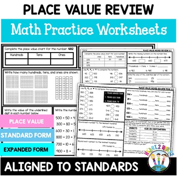 Grade 2 Place Value Activities Math Worksheets Reviews CCSS 2.NBT.A.2-A.NBT.A.4