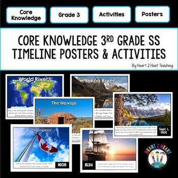 Core Knowledge 3rd Grade Social Studies Timeline Posters & Activity Pack