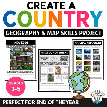 Create a Country Social Studies Project – End‑of‑Year Geography & Map Skills (Grades 3–5)