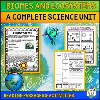 Biomes and Ecosystems Worksheets 3rd-5th Grade Food Chains Webs Photosynthesis