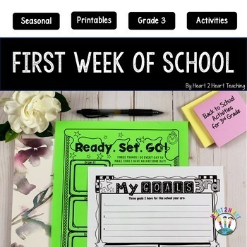 First Week of School Activities for 3rd Grade